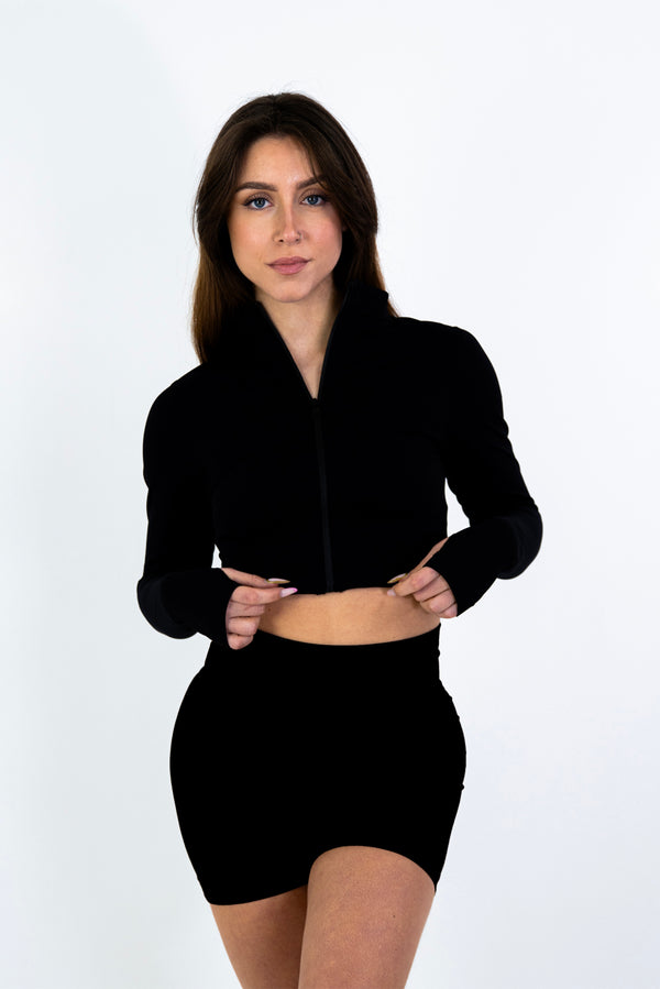 Full Zip Crop Top