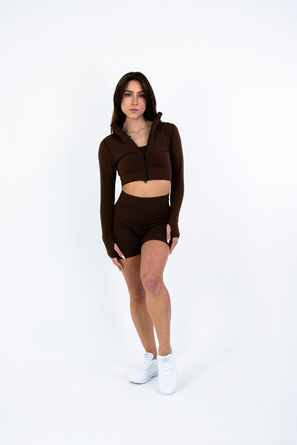 Full Zip Crop Top