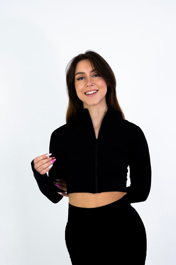 Full Zip Crop Top
