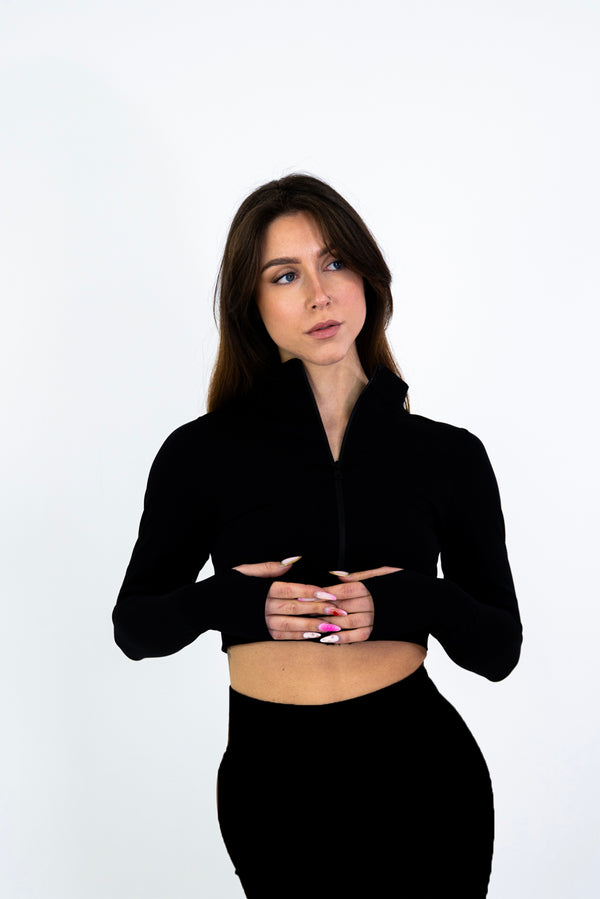 Full Zip Crop Top