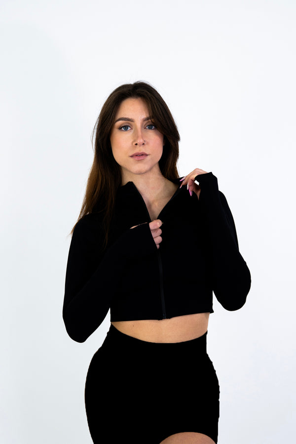 Full Zip Crop Top