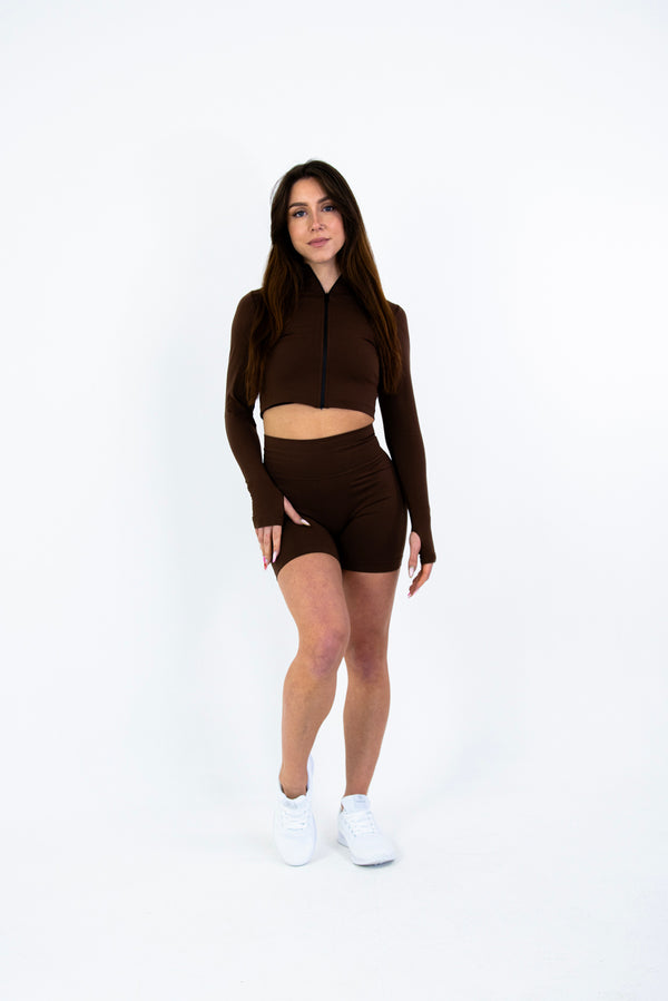 Full Zip Crop Top