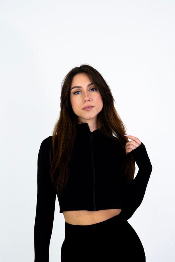 Full Zip Crop Top