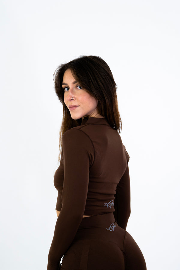 Full Zip Crop Top