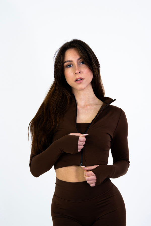Full Zip Crop Top