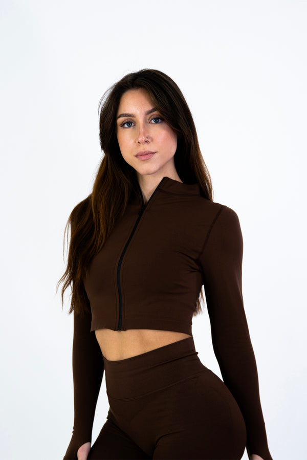 Full Zip Crop Top