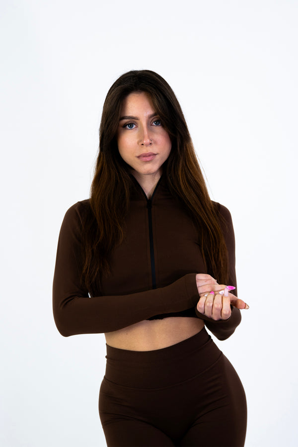 Full Zip Crop Top