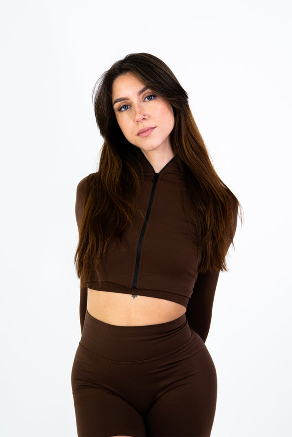 Full Zip Crop Top